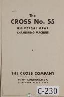 Cross-Cross Service No. 55 Universal Gear Chamfering Machine Manual-#55-55-No. 55-01
